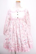 Angelic Pretty / Kiss me! Catマリーワンピース F ピンク Y-24-12-25-038-AP-OP-SZ-ZY