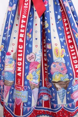 画像4: Angelic Pretty / Ice Cream Parlorジャンパースカート  青 Y-24-12-25-046-AP-OP-SZ-ZY