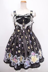 Angelic Pretty / Dreamy Night Cakesジャンパースカート  黒 Y-24-12-25-047-AP-OP-SZ-ZY