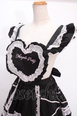 画像3: Angelic Pretty / Heart胸あて付スカート(無地)  黒×ピンク Y-24-12-25-051-AP-SK-SZ-ZY