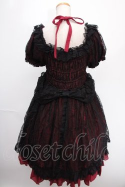 画像2: Vallee lys / Mellow Melody Dress  黒×赤 Y-24-12-29-044-GO-OP-SZ-ZY