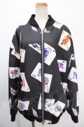 TRAVAS TOKYO / Patterned All Over Zip Blouson/総柄ポンチブルゾン F ブラック×ホワイト Y-25-01-10-102-PU-JA-SZ-ZY