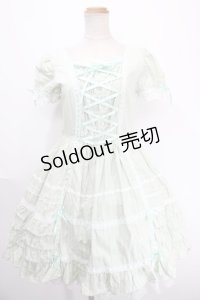 Angelic Pretty / サテンクラシカルフリルワンピース  ミント Y-25-01-10-154-AP-OP-SZ-ZY