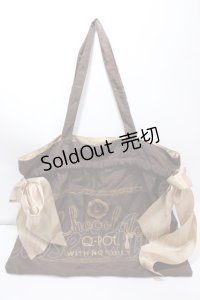 Q-pot. / 2WayリボントートBAG  ブラウン Y-25-01-10-036-QP-BG-SZ-ZY