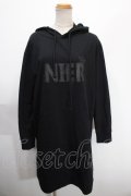 NieR Clothing / ロング丈プルパーカー F 黒 Y-25-01-16-044-PU-OP-SZ-ZY