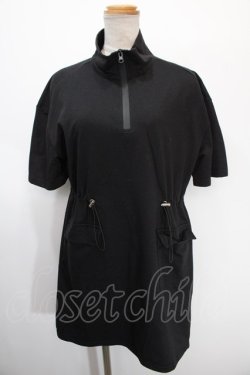 画像1: NieR Clothing / 羽根プリントハイネックロングカットソー F 黒 Y-25-01-16-053-PU-TO-SZ-ZY