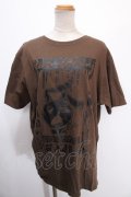 NieR Clothing / プリント半袖カットソー XL ブラウン Y-25-01-16-054-PU-TO-SZ-ZY