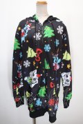 NieR Clothing / CHRISTMAS DESIGN HOODIE  黒 Y-25-01-16-060-PU-TO-SZ-ZY