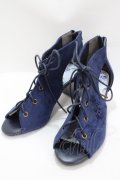 axes femme / カットワークブーツサンダル M 紺 Y-25-01-22-045-AX-SH-AS-ZY