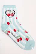 Angelic Pretty / Cherry Stampクルー丈ソックス  ミント Y-25-02-06-054-AP-ZA-SZ-ZY