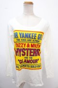 HYSTERIC GLAMOUR / DIZZY & MILKY pt T-SH F 白 Y-25-02-06-151-PU-TO-SZ-ZY