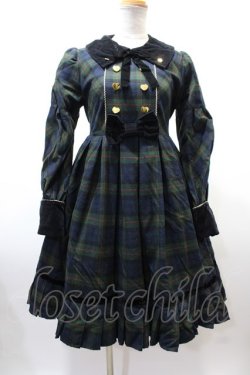 画像1: Angelic Pretty /Modern Studentワンピース  紺 Y-25-02-09-051-AP-OP-AS-ZY