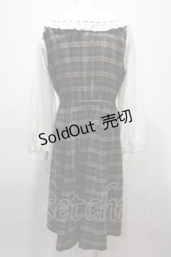 画像2: axes femme POETIQUE / ダブルボタンチェックワンピース M 茶 Y-25-02-13-212-AX-OP-SZ-ZY