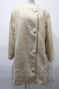 画像1: Franche Lippee / COATプードルファーノーカラーコート  キナリ Y-25-02-13-227-LO-CO-SZ-ZT-C002