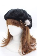 axes femme / ベレー帽  黒 Y-25-02-13-017-AX-AC-SZ-ZY