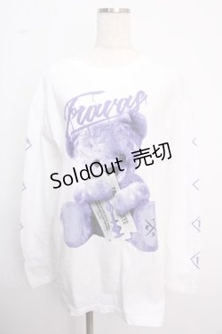 画像1: TRAVAS TOKYO / くま プリントL/S Tee/ロングスリーブカットソー F ホワイト Y-25-02-18-021-PU-TS-SZ-ZY