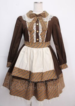 画像1: Angelic Pretty /Sweetカプチーノワンピース - ブラウン Y-25-02-26-032-AP-OP-SZ-ZY