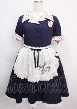 画像1: Angelic Pretty /Milkshakeサーキュラーワンピース  紺 Y-25-02-26-035-AP-OP-AS-ZY