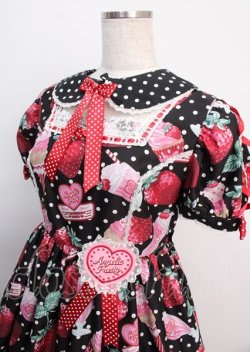 画像3: Angelic Pretty / Fresh Strawberry Dinerワンピース  黒 Y-25-02-26-038-AP-OP-SZ-ZY