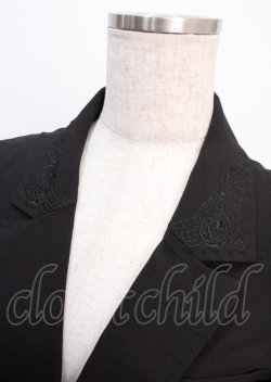 画像3: Rozen Kavalier / 衿刺繍テーラードジャケット  黒 Y-25-02-26-009-OO-JA-SZ-ZY