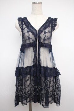 画像1: axes femme / 薔薇レースジレ M 紺 Y-25-02-27-060-AX-TO-SZ-ZY