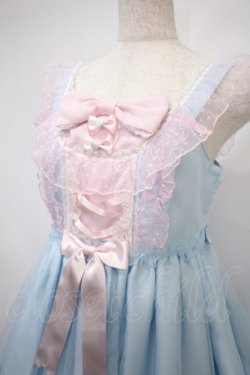 画像3: Angelic Pretty / Lovelyオーガンジージャンパースカート  サックス×ピンク Y-25-02-27-087-AP-OP-SZ-ZY