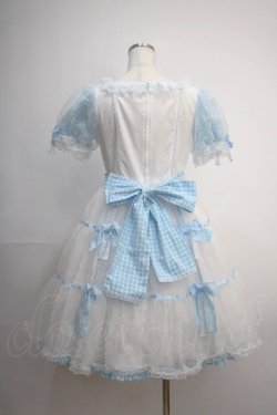 画像2: Angelic Pretty / Puffギンガムワンピース  シロ×サックス Y-25-02-27-092-AP-OP-SZ-ZY