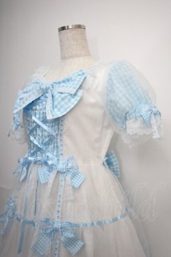 画像3: Angelic Pretty / Puffギンガムワンピース  シロ×サックス Y-25-02-27-092-AP-OP-SZ-ZY