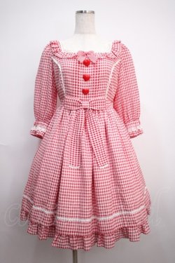 画像1: Angelic Pretty / Lovelyチェックワンピース  赤 Y-25-02-27-098-AP-OP-AS-ZY