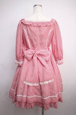 画像2: Angelic Pretty / Lovelyチェックワンピース  赤 Y-25-02-27-098-AP-OP-AS-ZY