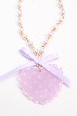 画像2: Angelic Pretty / DotスカラップHeartネックレス  ラベンダー Y-25-02-27-014-AP-AC-SZ-ZY