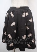 franche lippee black / シルエットねこスカート M 黒 Y-25-03-07-139-LO-SK-SZ-ZY