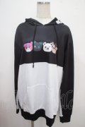 NieR Clothing / プリントフードプルパーカー  黒×白 Y-25-03-21-101-PU-TO-SZ-ZY