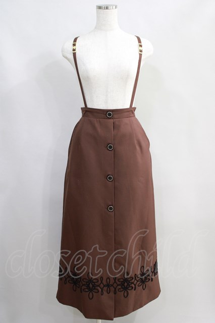 Amavel / Monogram Vintageスカート Free ブラウン H-24-05-23-1056-CA-SK-NS-ZH