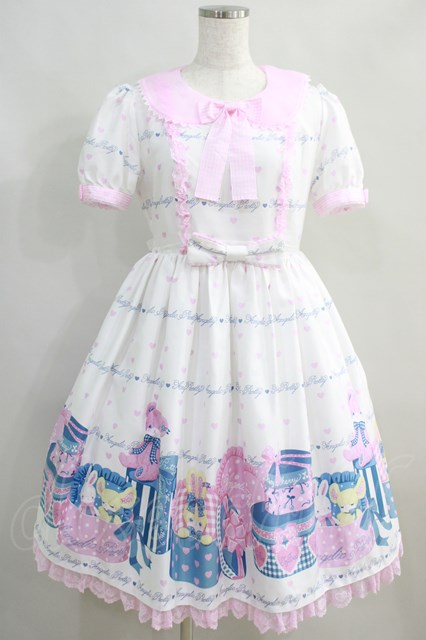Angelic Pretty / Lovely Toyboxワンピース Free 白 H-24-06-12-003-AP-OP-NS-ZH