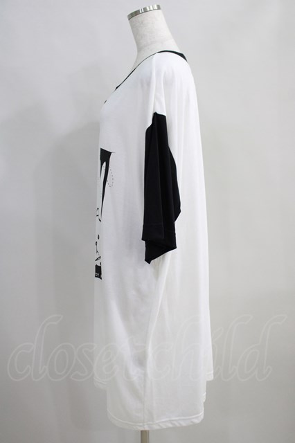 SEX POT ReVeNGe / プリントBIG Tシャツ 白×黒 H-24-07-03-020-SP-TO-KB-ZH