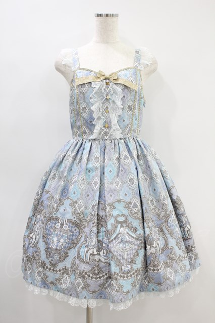 Angelic Pretty / アレルキナーダジャンパースカート Free サックス H-24-08-04-1021-AP-OP-NS-ZH