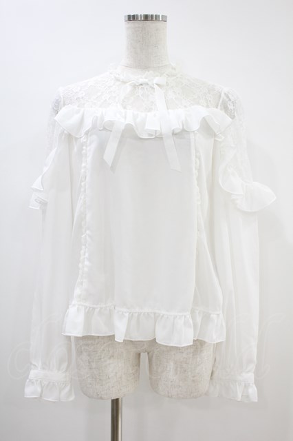 Angelic Pretty / Lacy Frillブラウス Free シロ H-24-08-20-1049-AP-BL-NS-ZH