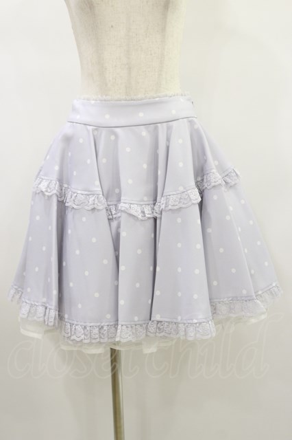 mille fille closet by LODISPOTTO / Candyドットレトロドールスカート M サックス H-24-08-26-044-LO-SK-NS-ZH