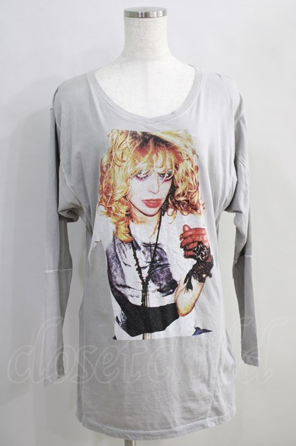 HYSTERIC GLAMOUR / COURTNEY LOVE ドルマンカットソー グレー H-24-08-30-044-PU-TO-KB-ZH