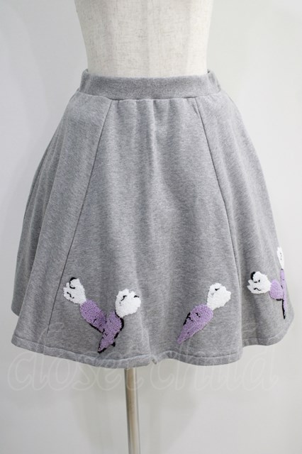 Candy Stripper / BABY CARROT SWEAT SKIRT 2 ヘザーグレー H-24-09-06-029-PU-SK-KB-ZH