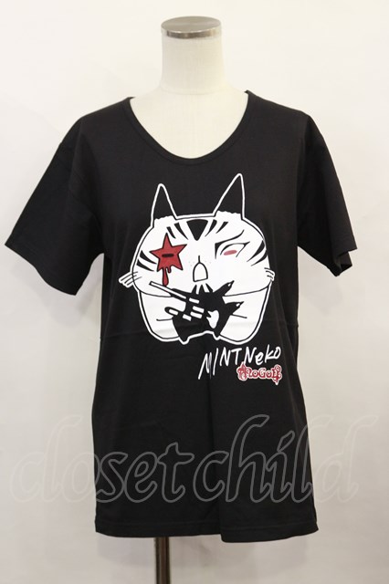 MINT NeKO / NoGoD団長Tシャツ 黒 H-24-09-11-020-HN-TO-KB-ZH