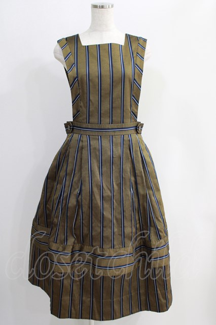 Jane Marple / Regimental stripe dormitory skirt オーカー H-24-09-13-045-JM-OP-KB-ZH