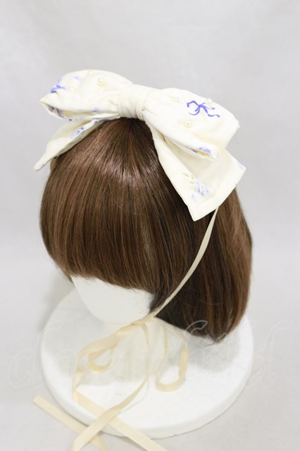 metamorphose / Blooming Gardenリボンヘッドドレス アイボリー H-24-09-22-033-ME-AC-NS-ZH