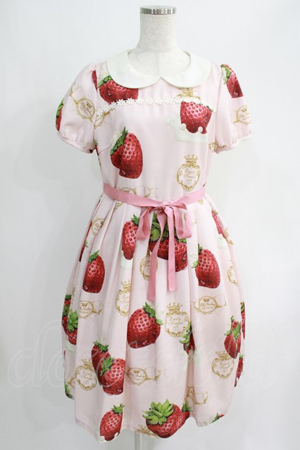 Emily Temple cute / Creamy Strawberryワンピース ピンク H-24-09-27-1016-ET-OP-KB-ZH