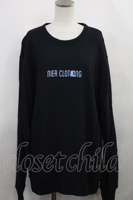 NieR Clothing / プリントSWEAT 黒 H-24-09-28-1027-PU-TO-KB-ZH