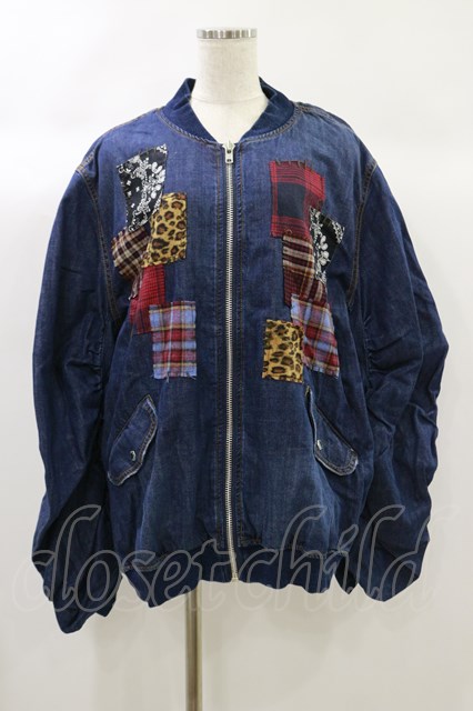 Candy Stripper / CANDY PATCHWORK DENIM BLOUSON 2 インディゴ H-24-09-29-047-PU-JA-KB-ZH