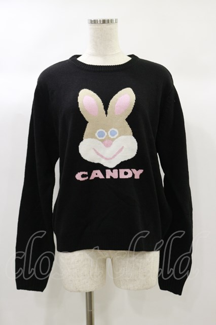 Candy Stripper / FUNNY BUNNY KNIT 2 ブラック H-24-09-29-029-PU-TO-KB-ZH