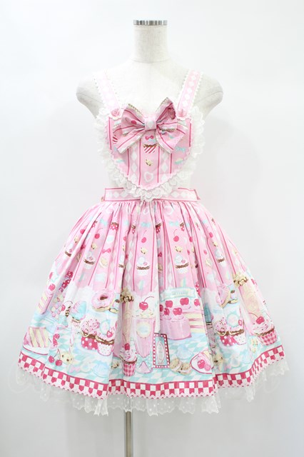 Angelic Pretty / Diner Dollスカート Free ピンク H-24-11-02-008-AP-SK-NS-ZH