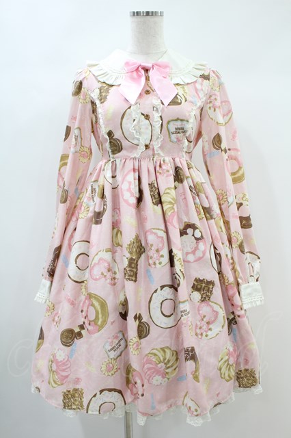 Angelic Pretty / Baked Sweets Paradeワンピース Free ピンク H-24-11-09-1015-AP-OP-NS-ZH